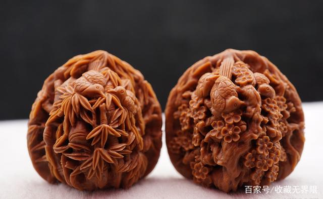核桃雕刻，借自然进行具体雕塑的艺术，集大千世界之妙，欣赏核雕