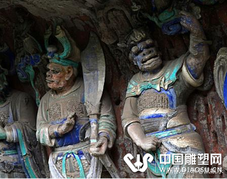 古代雕塑大师的鬼斧神工，大足石刻，雄伟的雕塑！